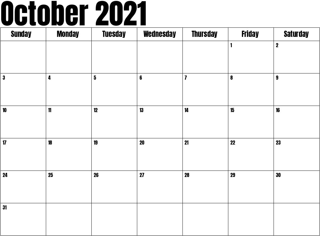 Collect Blank Calendar To Fill In 2021