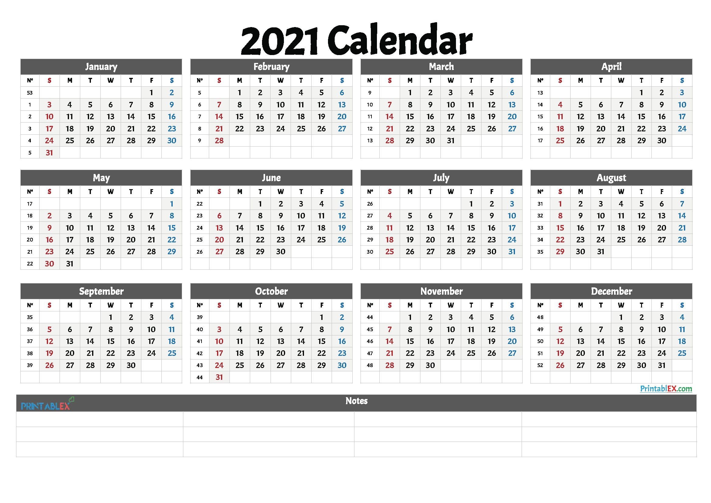 Collect Free Printable Calendar