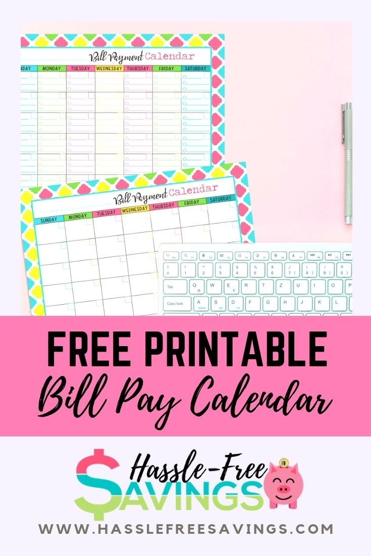 Collect Free Printable Payments Calendar
