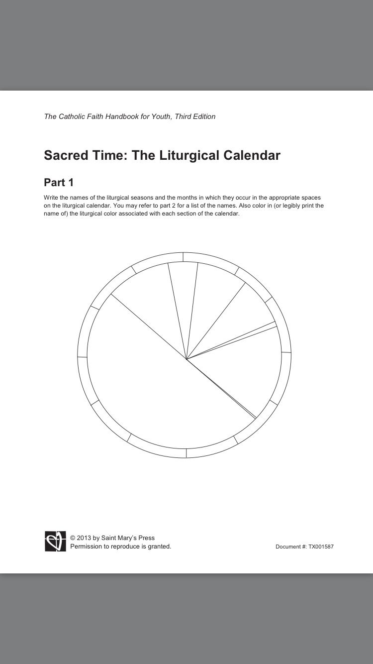 Collect Printable Lectionary Calendar