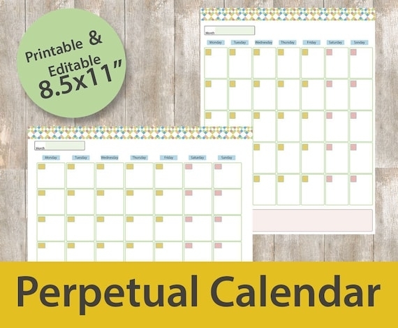 Collect Printable Perpetual Calendar