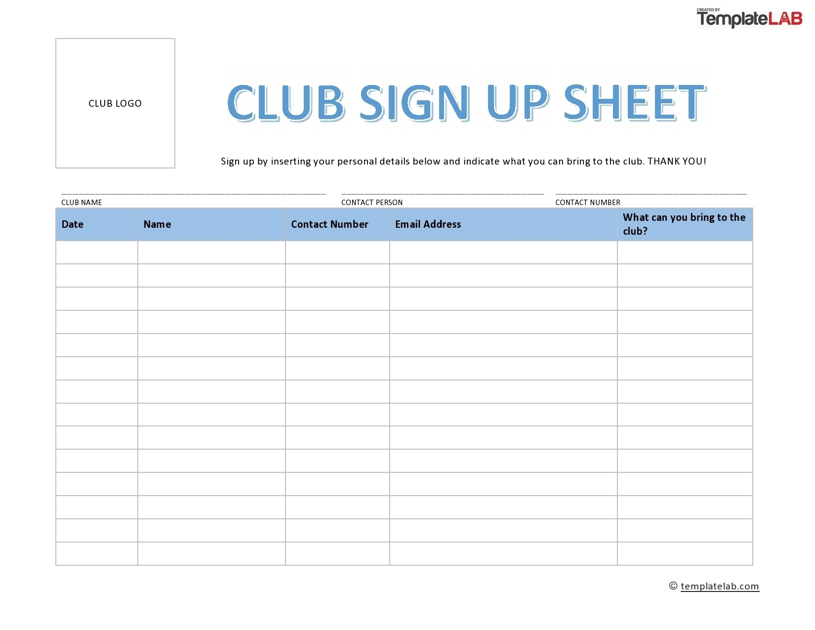 Collect Time Slot Spreadsheet