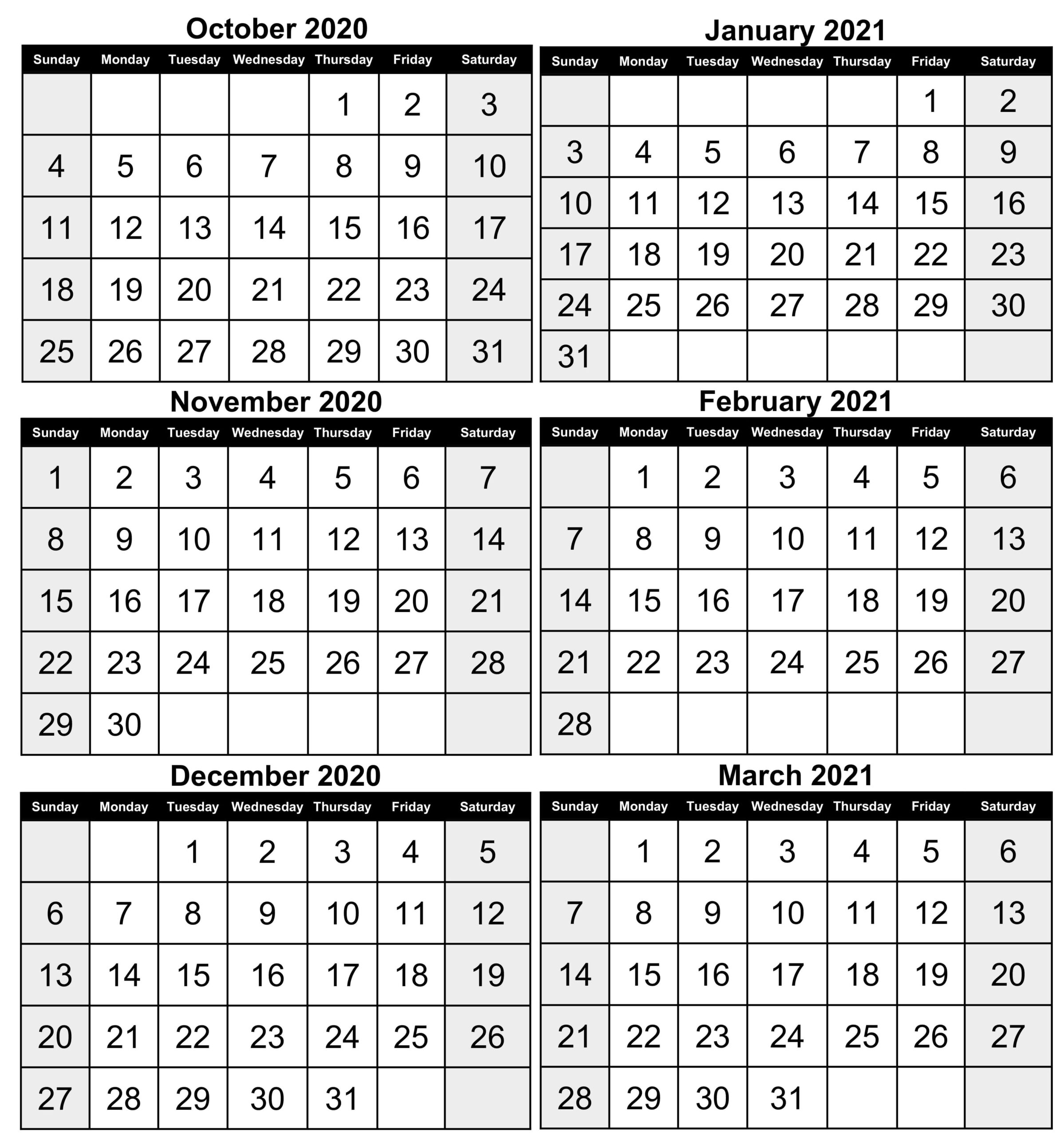 Get Blank Calendar To Fill In 2021