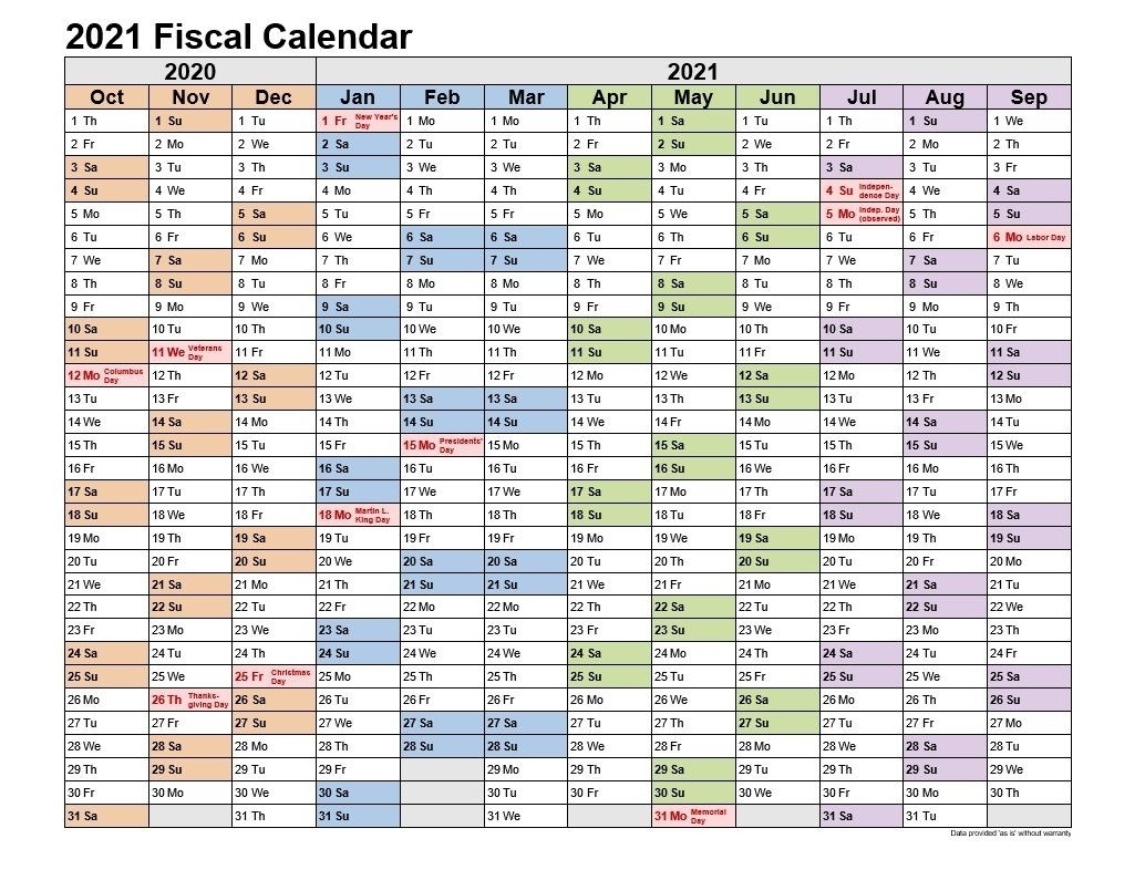 Get Financial Week Calendar 2021