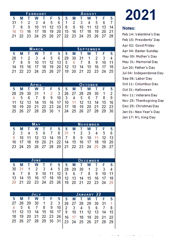 Get Financial Week Calendar 2021