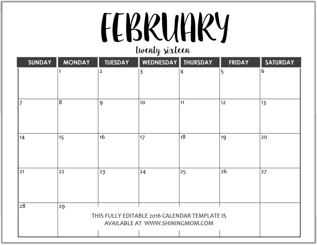 Get Free Printable Calendars With Boxes