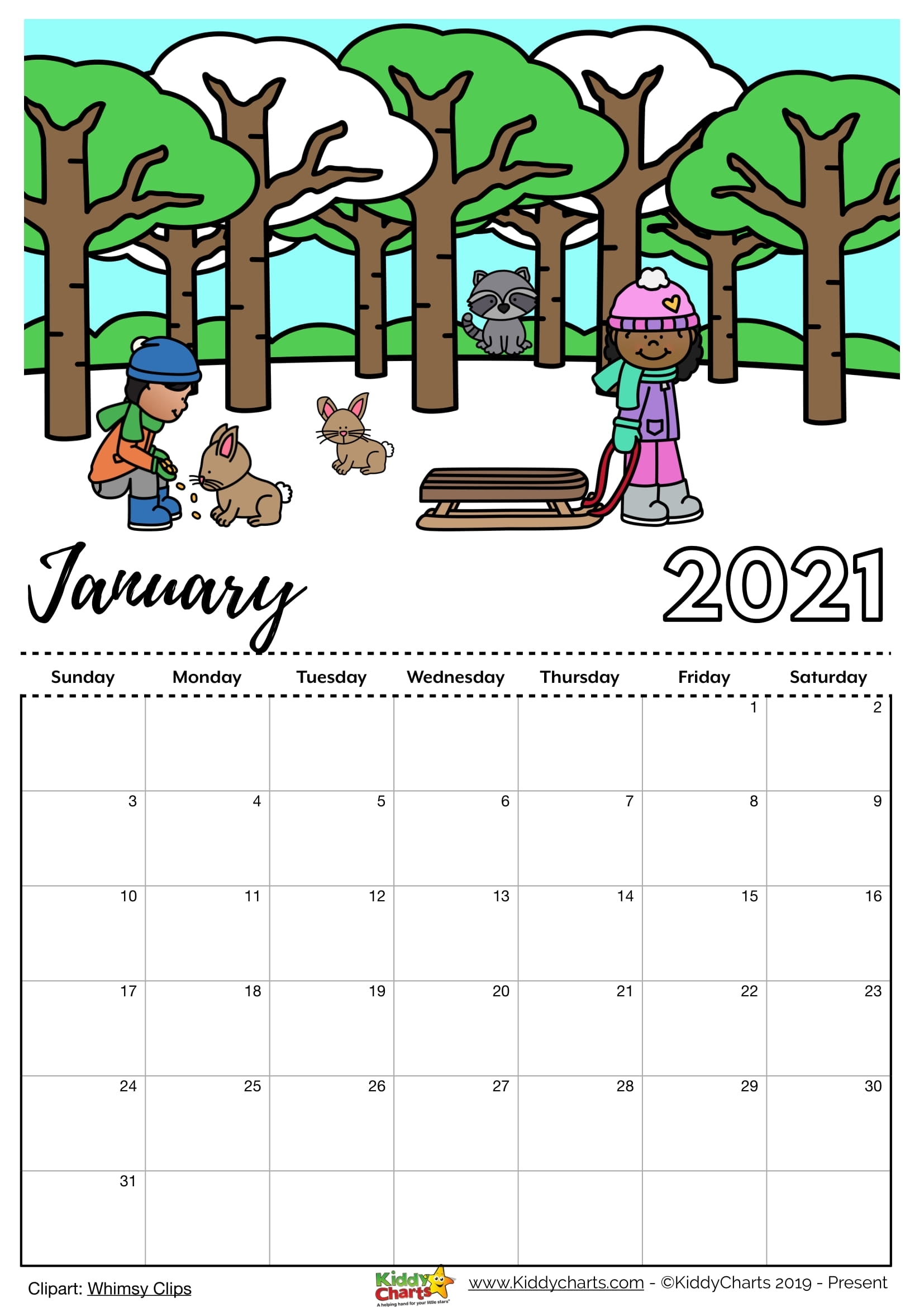 Pick 2021 Monthly Calendar Printable Free