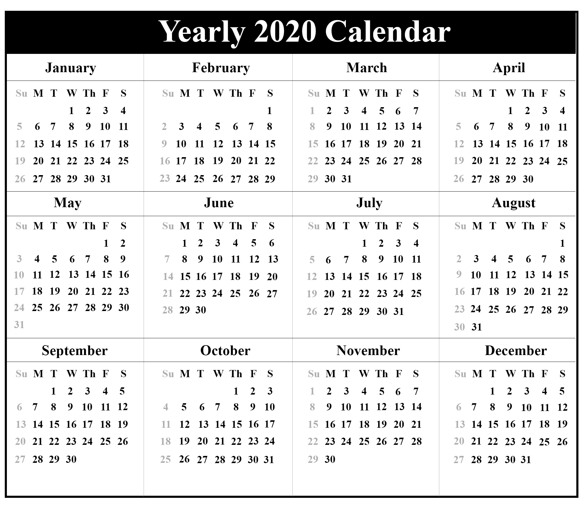 Pick 2021 Pocket Calendar Template