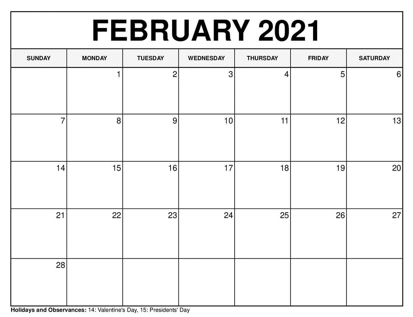 Pick Blank Calendar To Fill In 2021