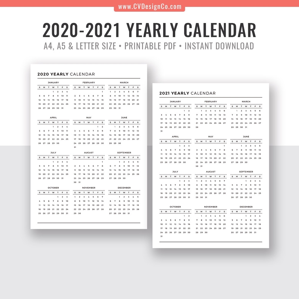 Pick Printable Month At A Glance 2021