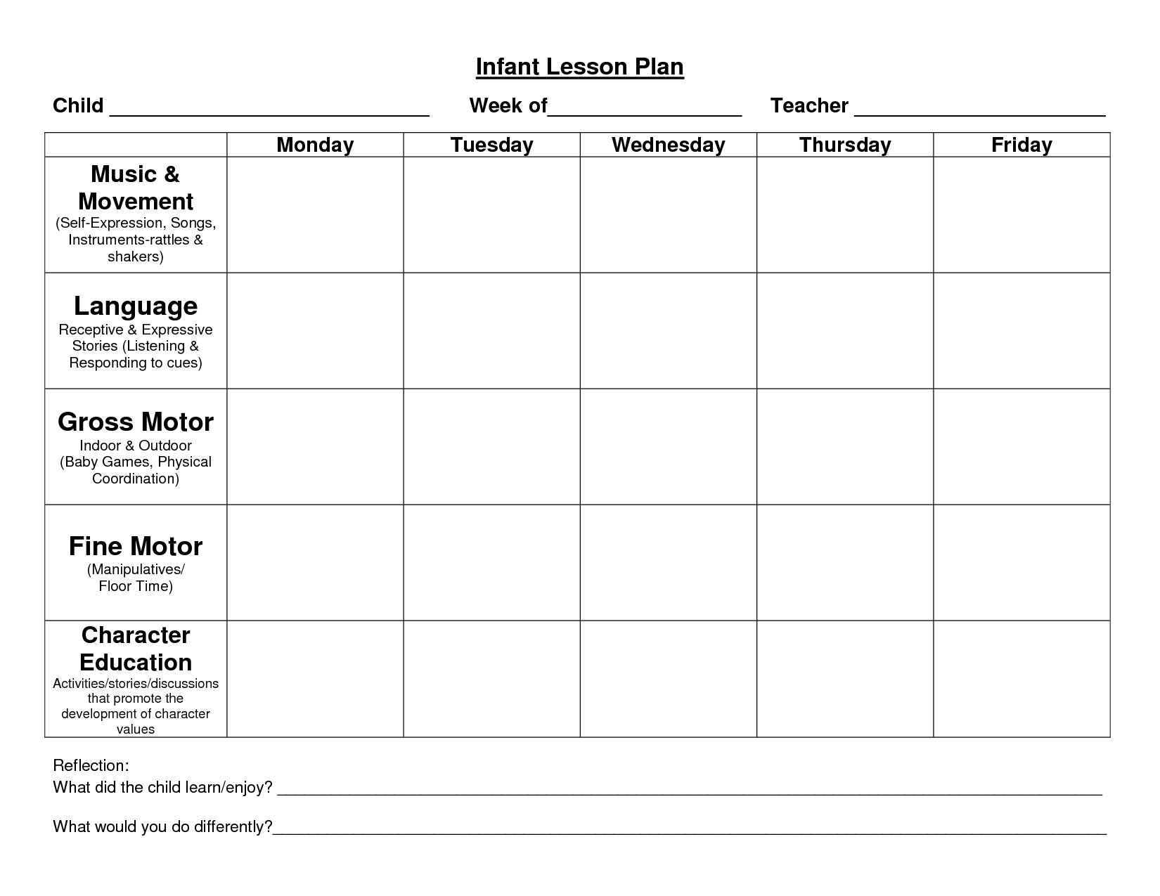 Pick Printable Monthly Lesson Plan Calendar