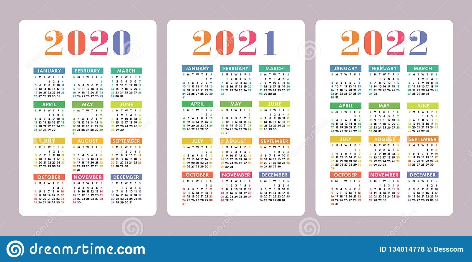 Pick Three-Year Calendar 2021 2022 2021