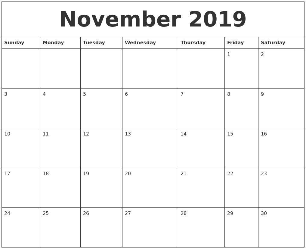 Take 30 Day Calendar Blank Best Calendar Example