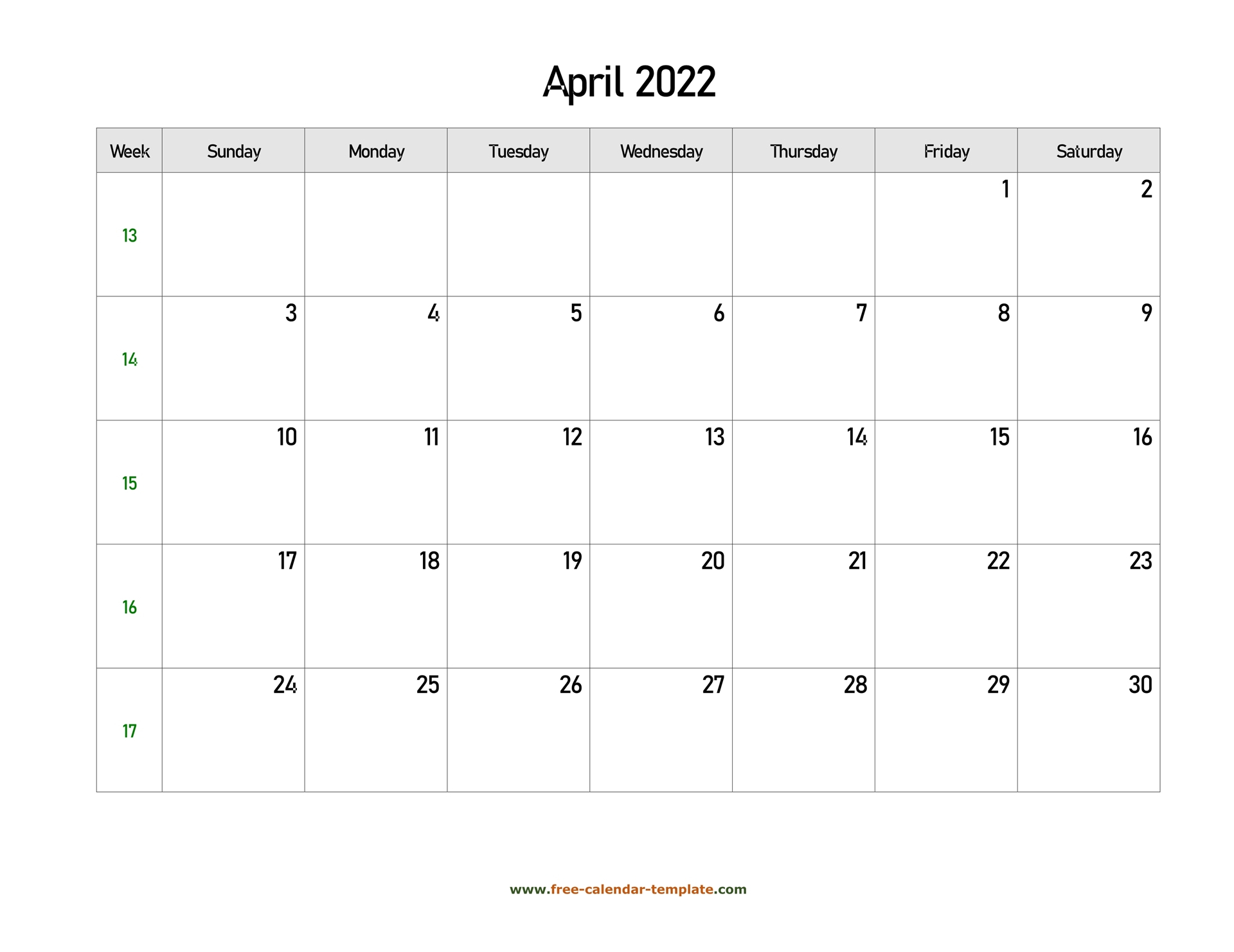 Catch April 2022 Calendar Festival