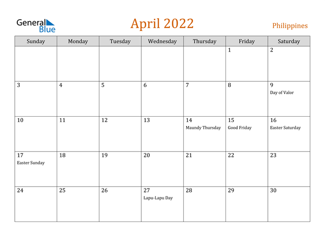 Catch April 2022 Calendar Festival
