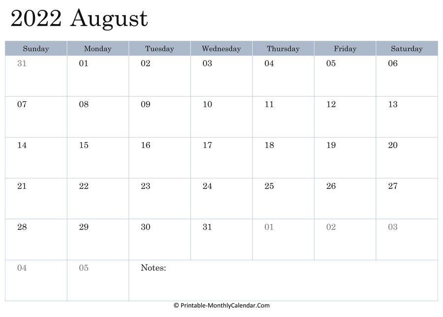 Catch August 6 2022 Calendar