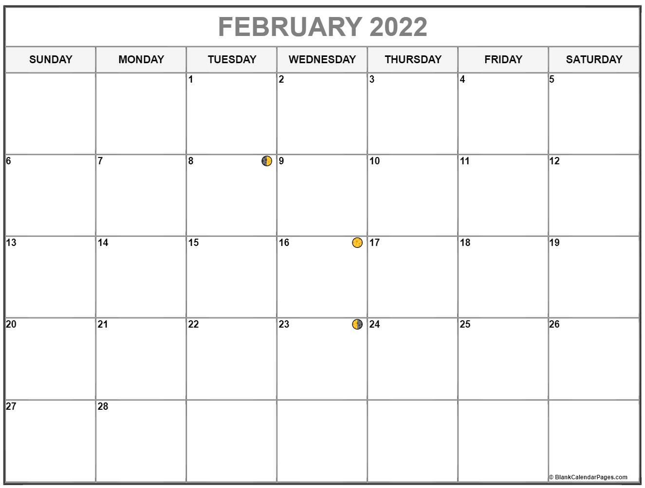 Catch Blank Calendar February 2022 Printable