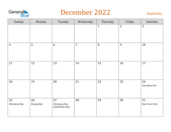 Catch Calendar Of December 2022