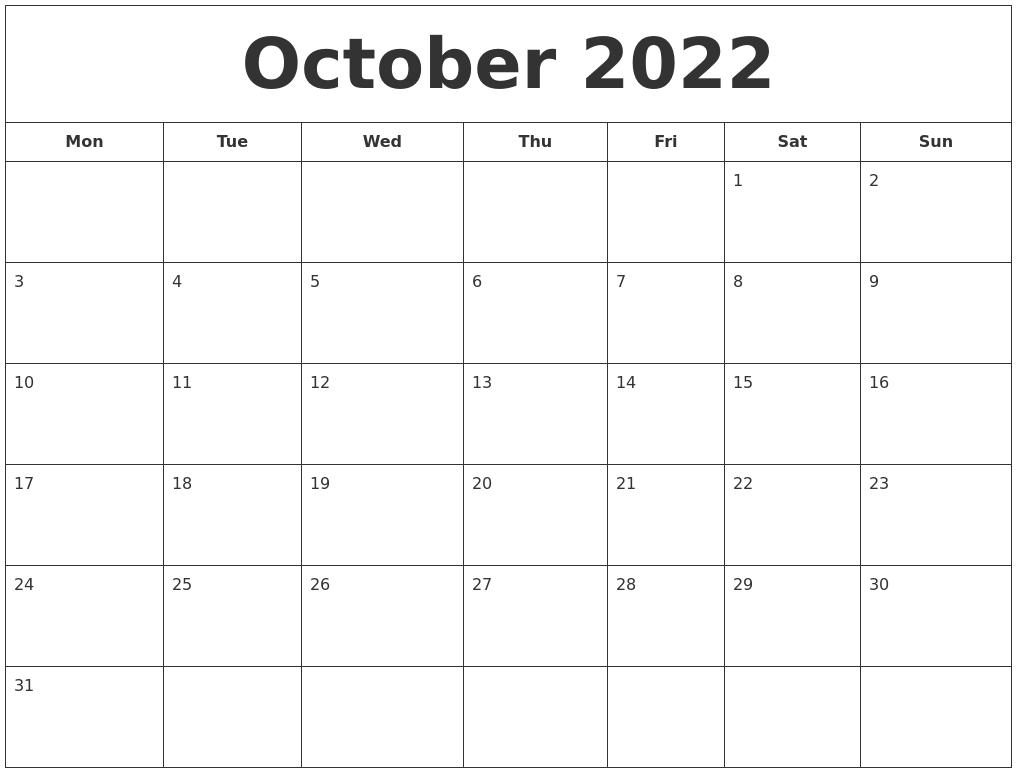 Catch Calendar September October 2022