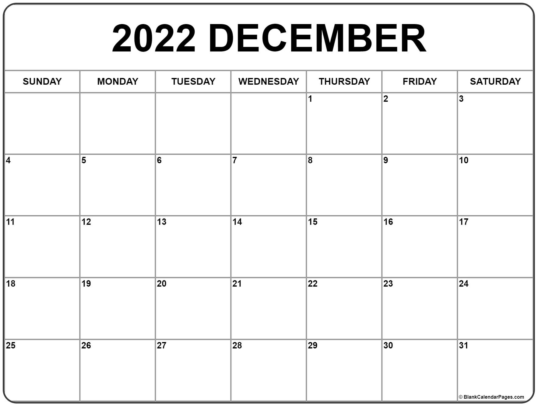 Catch December 2022 Calendar With Holidays Printable