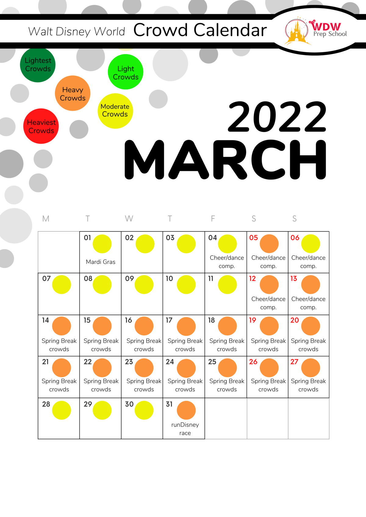 Catch Disney Crowd Calendar 2022 February