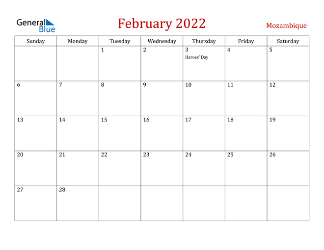 Catch February 2022 Excel Calendar