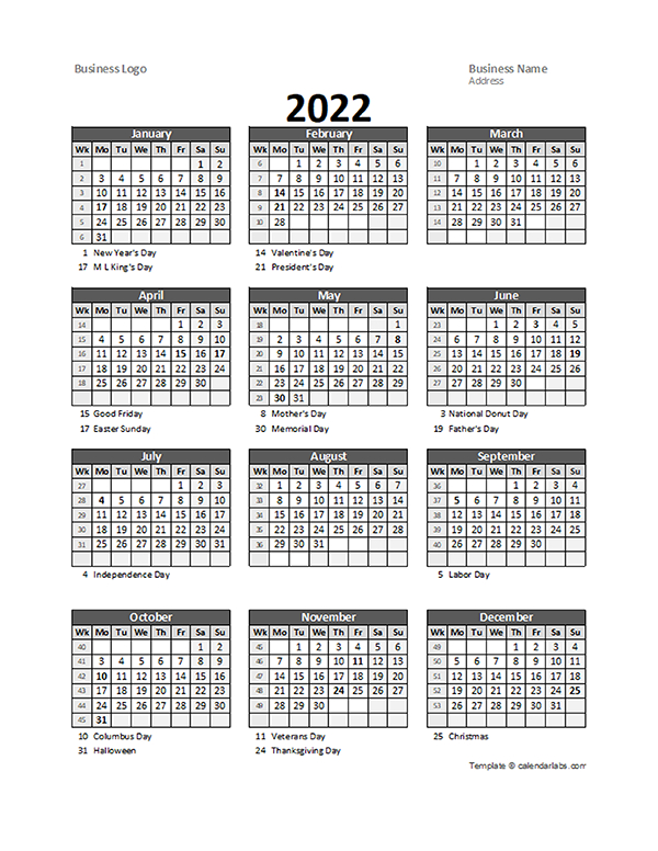 Catch General Blue Calendar January 2022