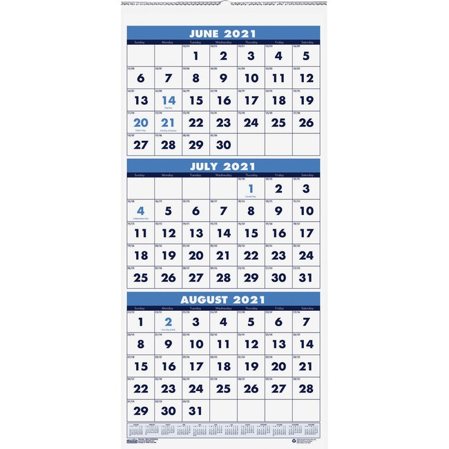 Catch General Blue Calendar June 2022