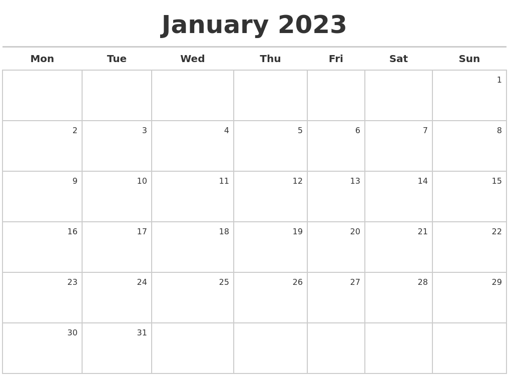 Catch How Many Months To January 2023