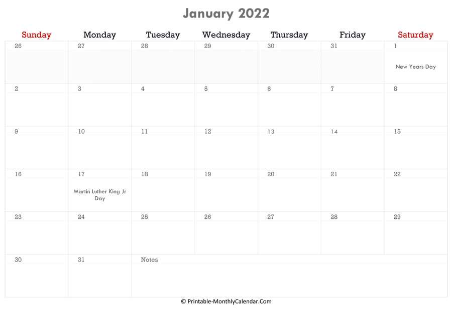 Catch January 18 2022 Calendar