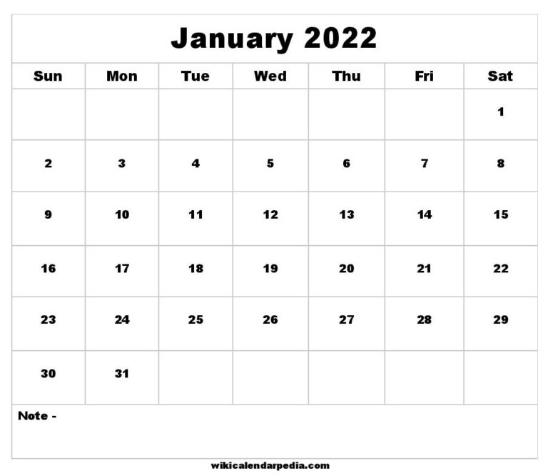 Catch January 1St 2022 Calendar