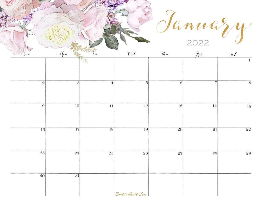 Catch January 2022 Calendar 365
