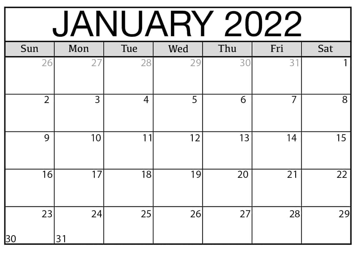 Catch January 2022 Calendar Special Days