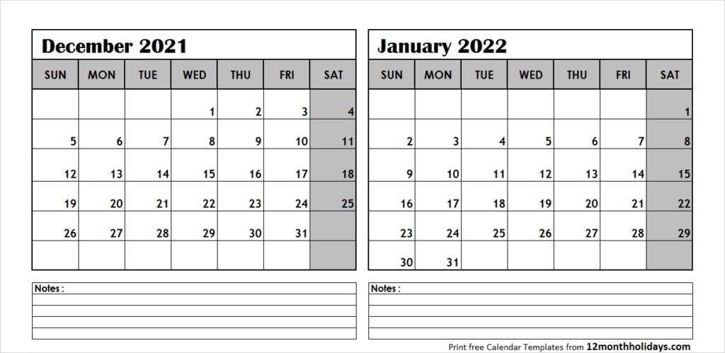 Catch January 2022 Calendar With Lines