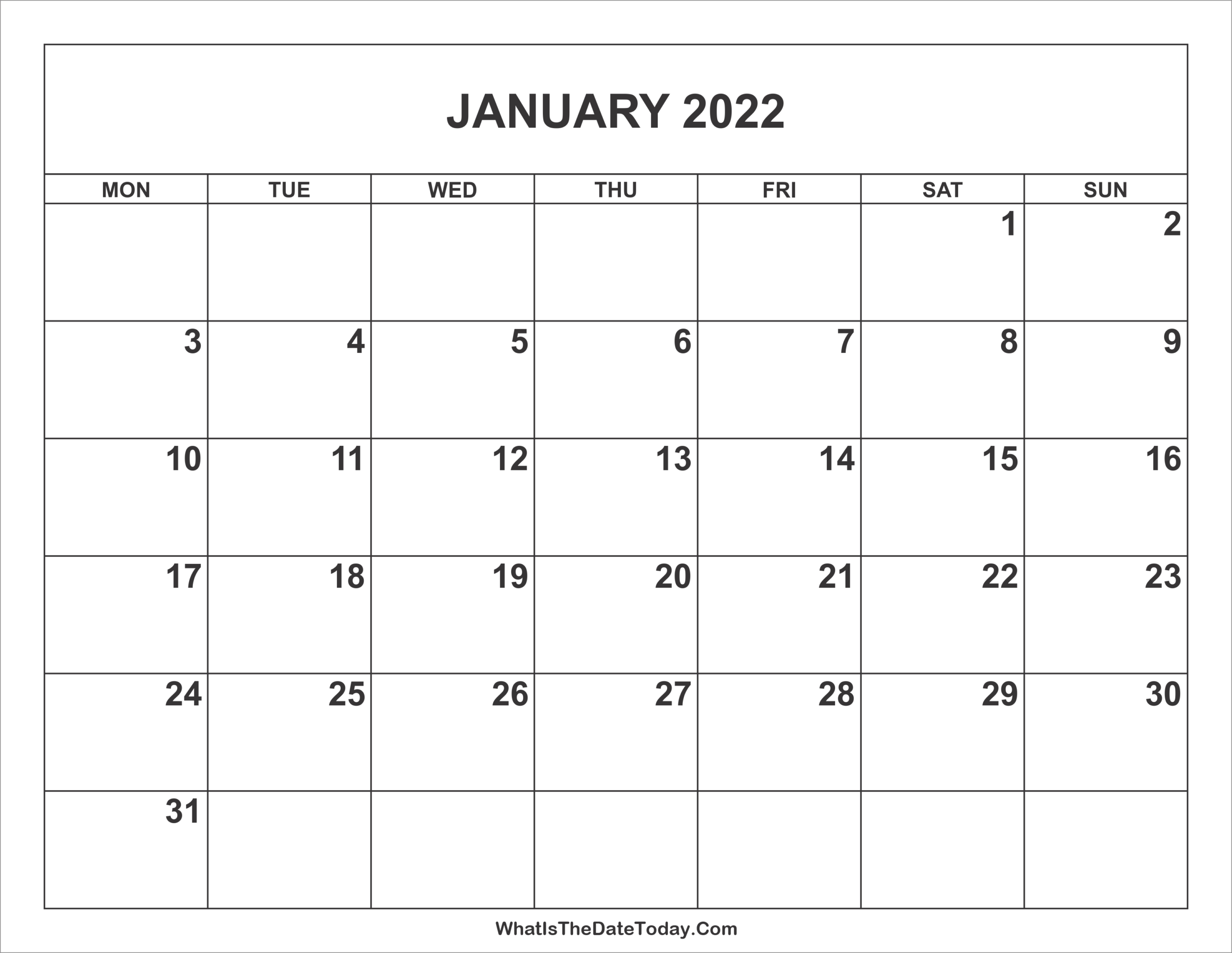 Catch Jewish Calendar For January 2022