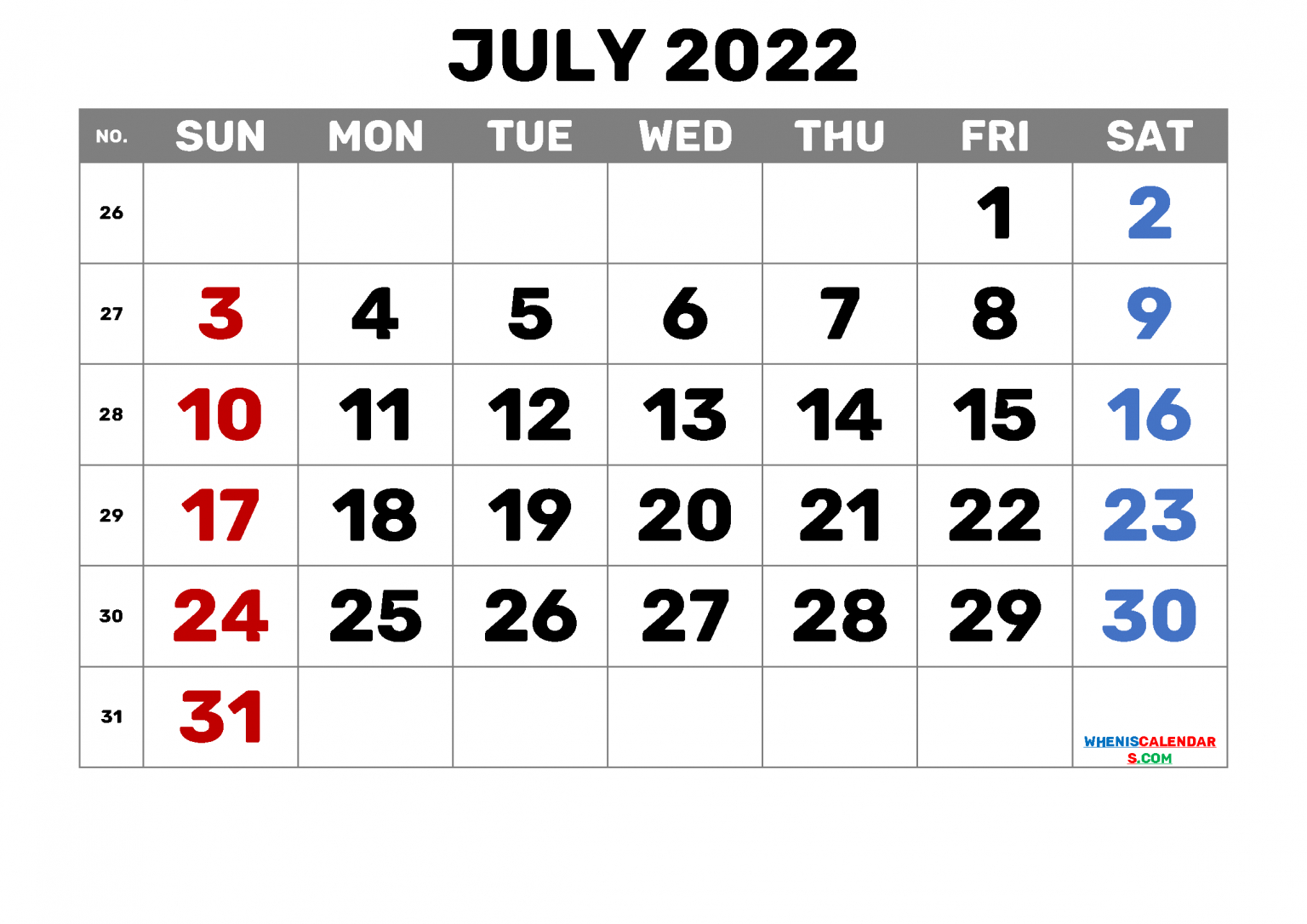 Catch July 2022 Calendar Printable Free
