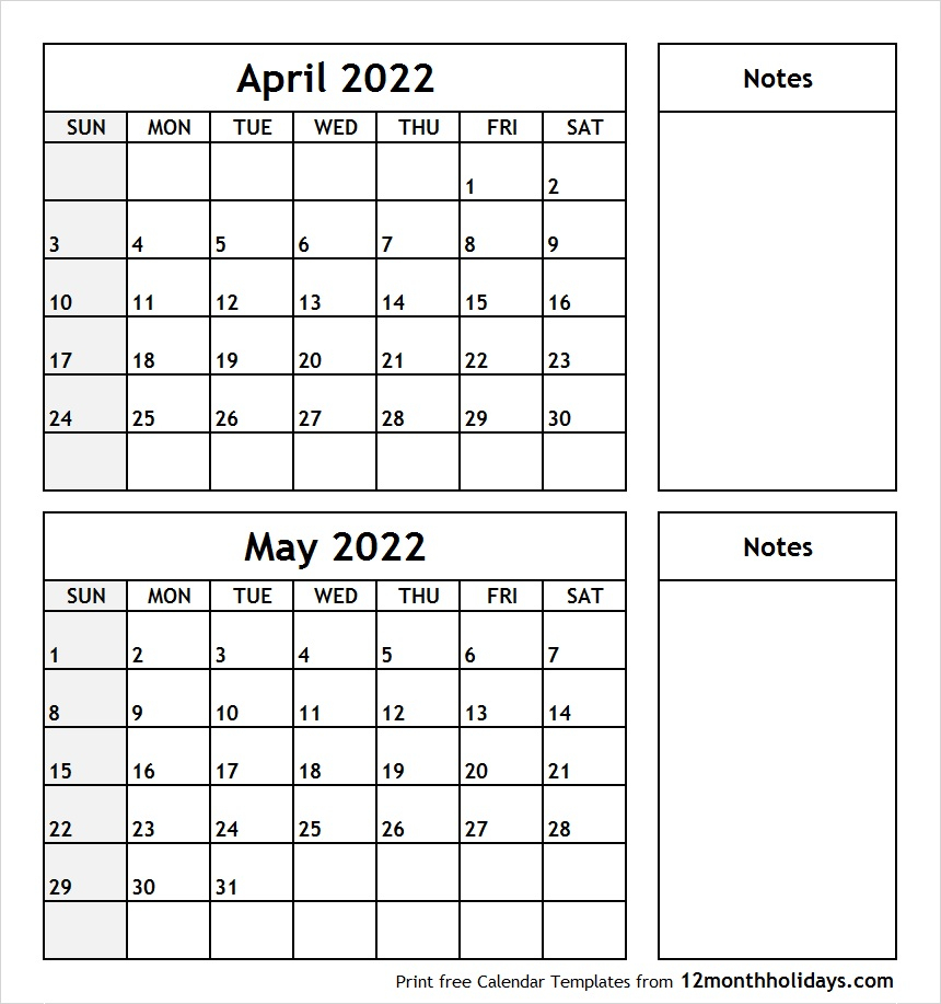 Catch May 2022 Calendar India