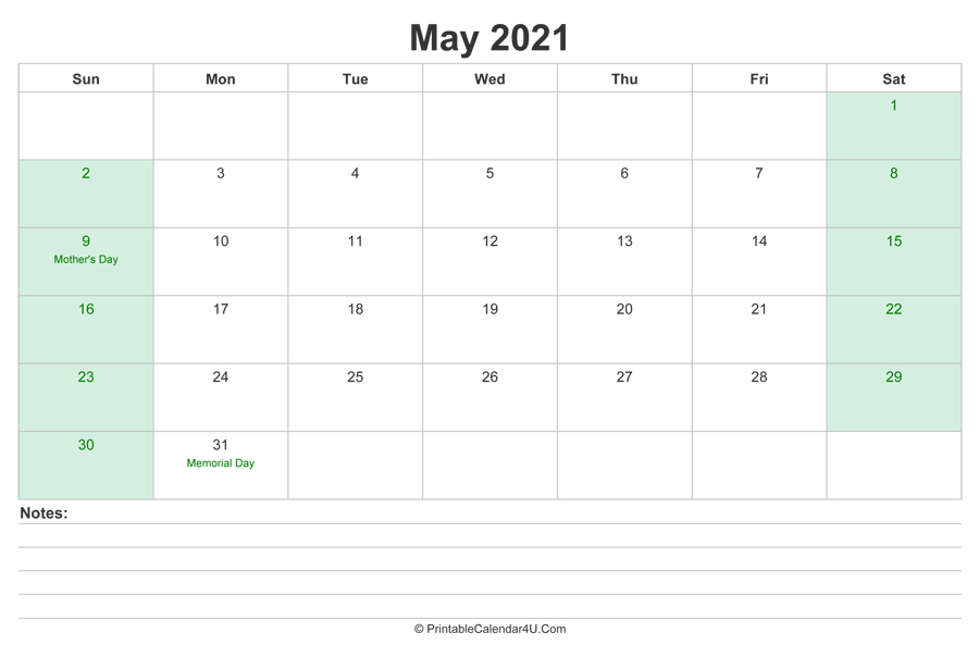 Catch May 2022 Calendar Memorial Day