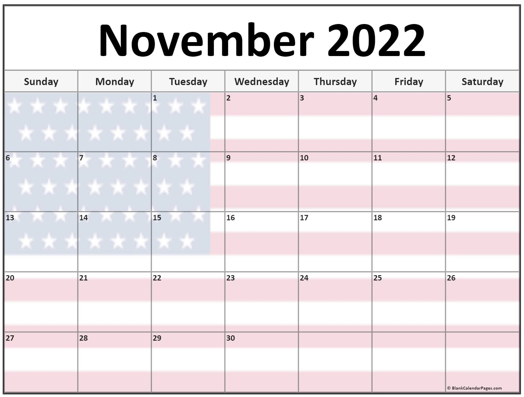 Catch November 2022 Blank Calendar