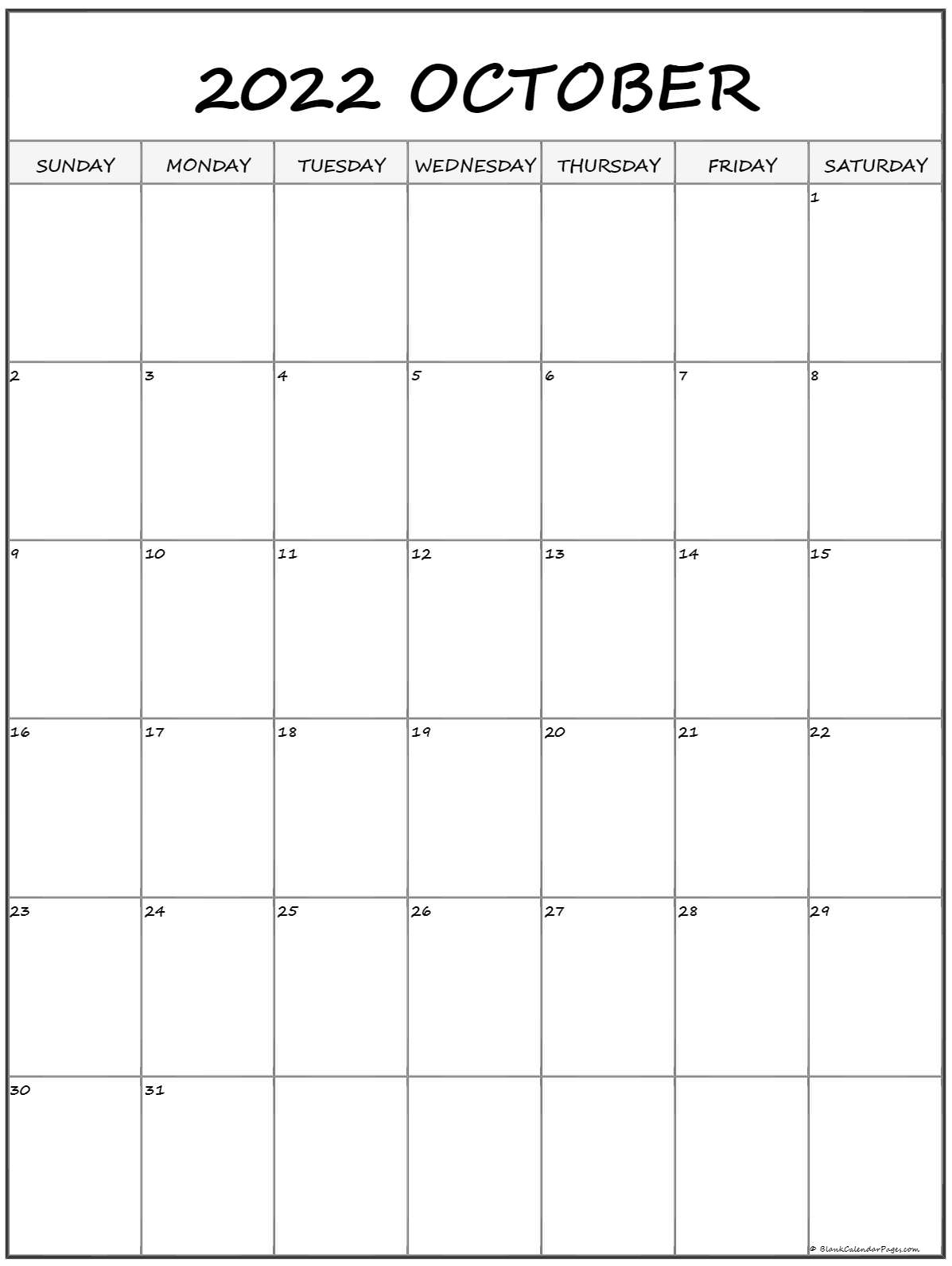 Catch October 2022 Calendar Printable Free