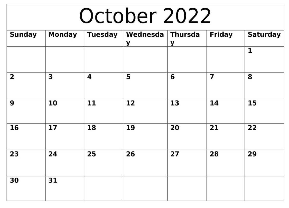 Catch October 31 2022 Calendar