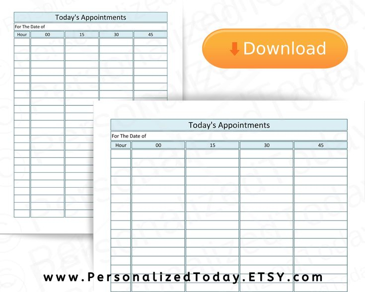 Printable Daily Planner With 15 Minute Increments Best Calendar Example