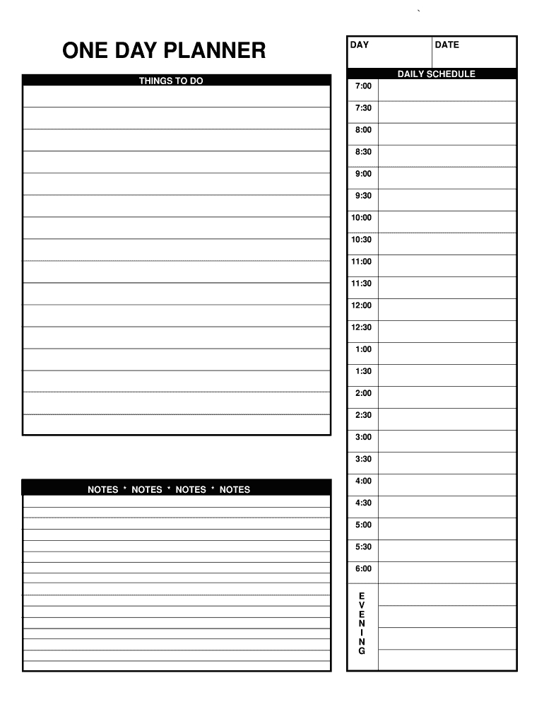 Catch Printable Daily Planner With 15 Minute Increments