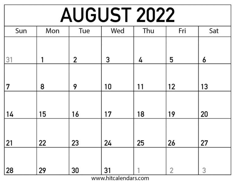 Catch Show Calendar For August 2022