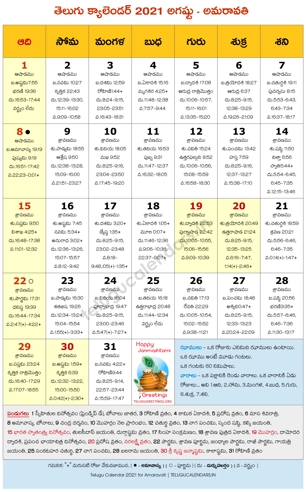 Catch Telugu Calendar 2022 January With Holidays