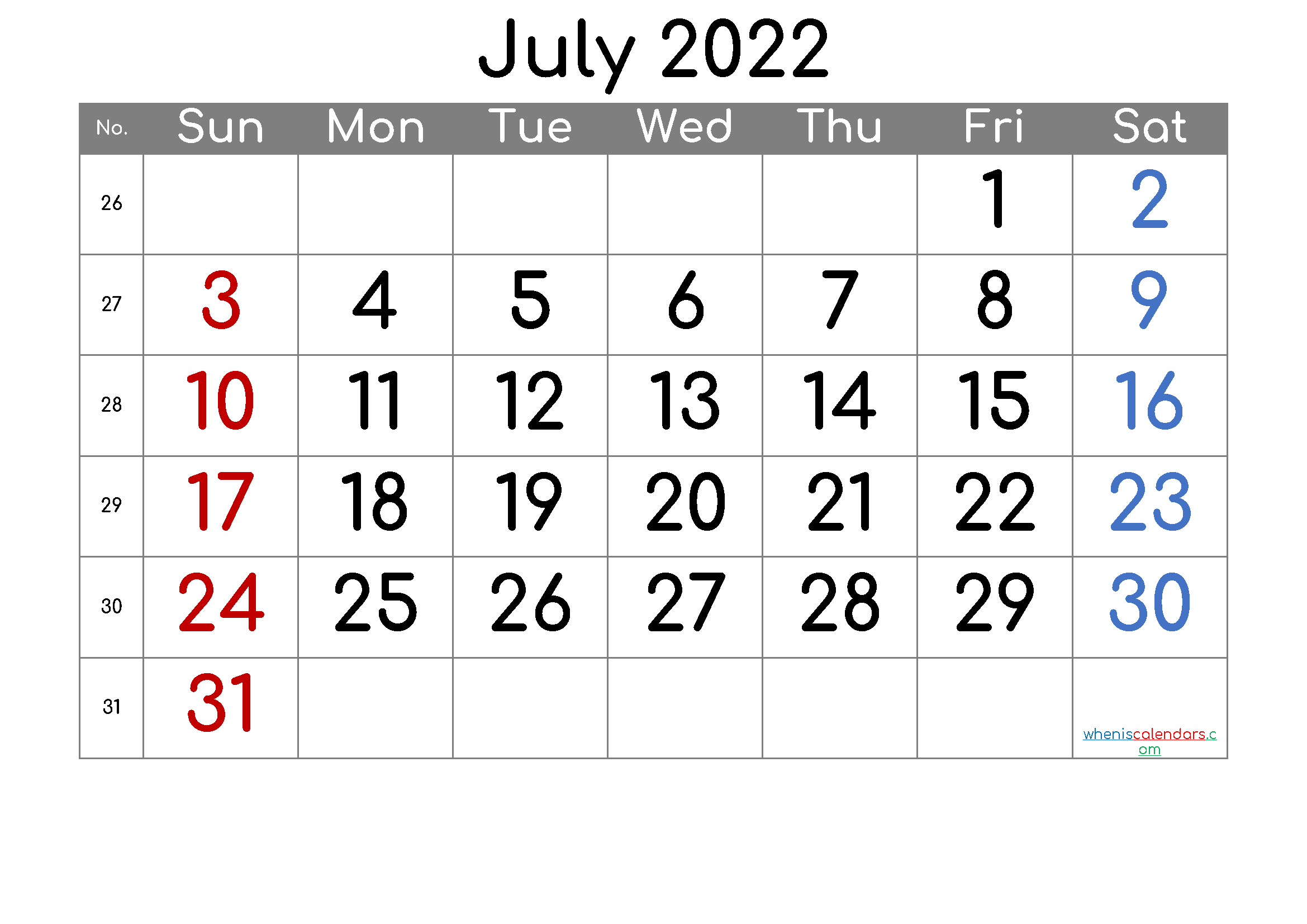 Catch Urdu Calendar 2022 July