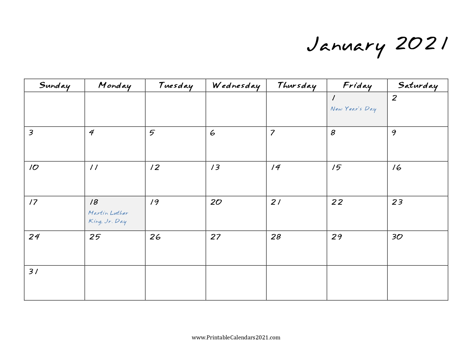 Collect 123 Calendar January 2022