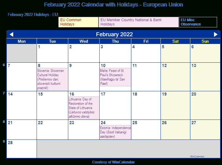 Collect 2022 Calendar Hindi February