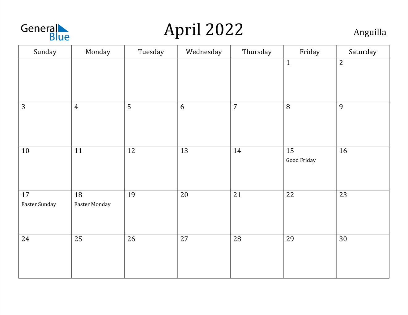 Collect 2022 Calendar Of April