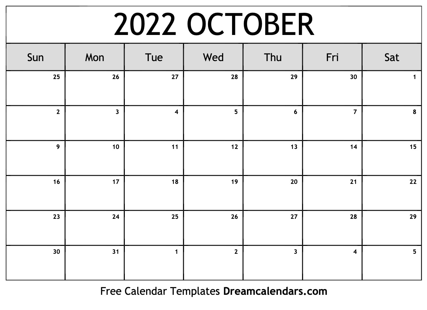 Collect 2022 Ka October Ka Calendar